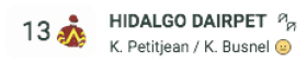 Le n° 13 Hidalgo Dairpet appartient à la même écurie que Gounit de l’Airou